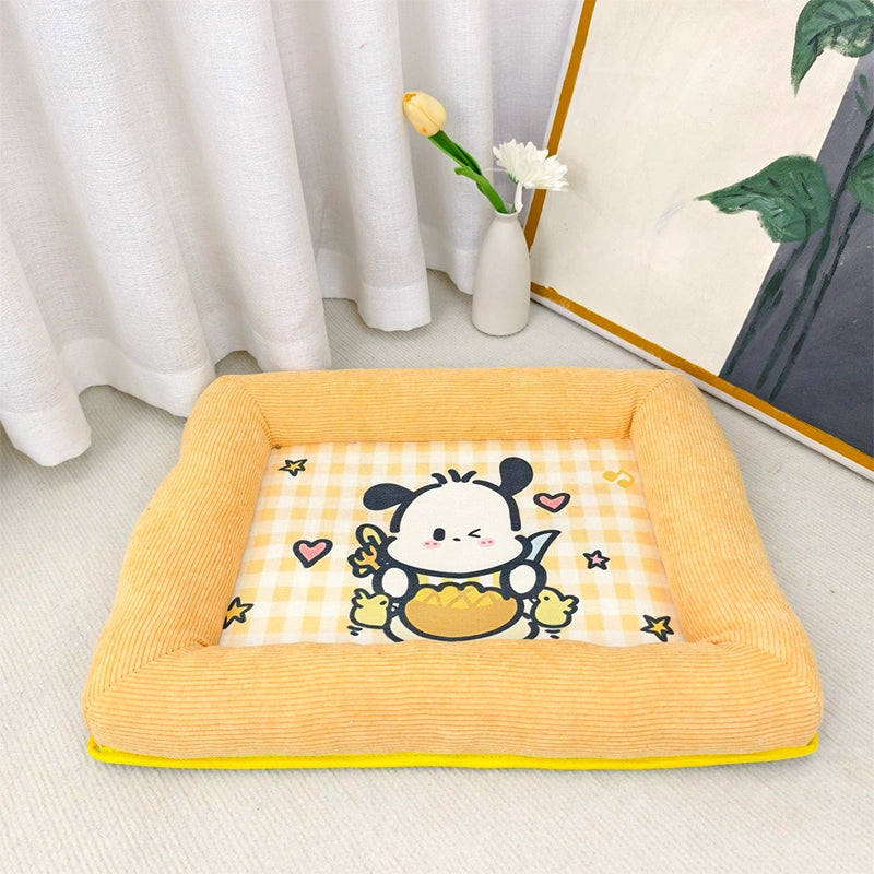 ZalloPaws Summer Cartoon Pet Cooling Bed