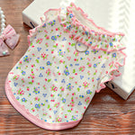 Spring Summer Floral Ruffle Pet Dress