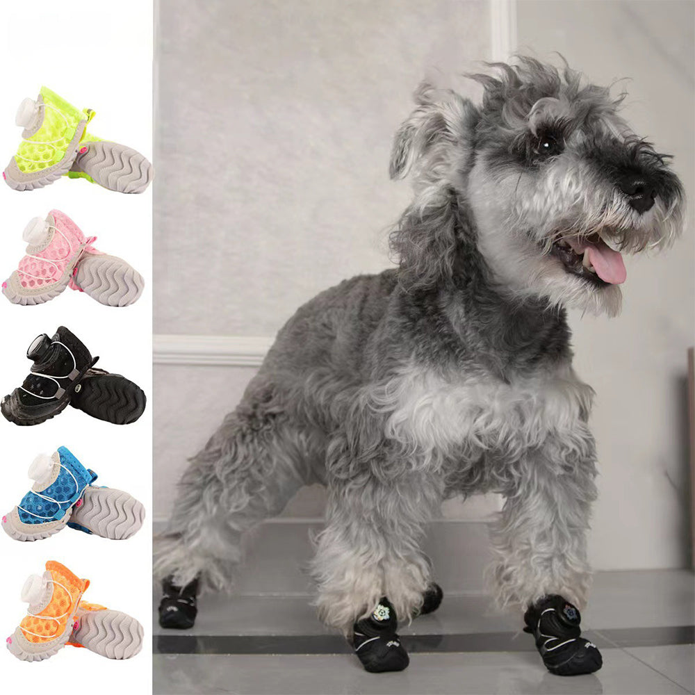 Summer Mesh Swivel Button Pet Shoes