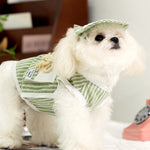 Striped Pet Vest with Bow Pockets