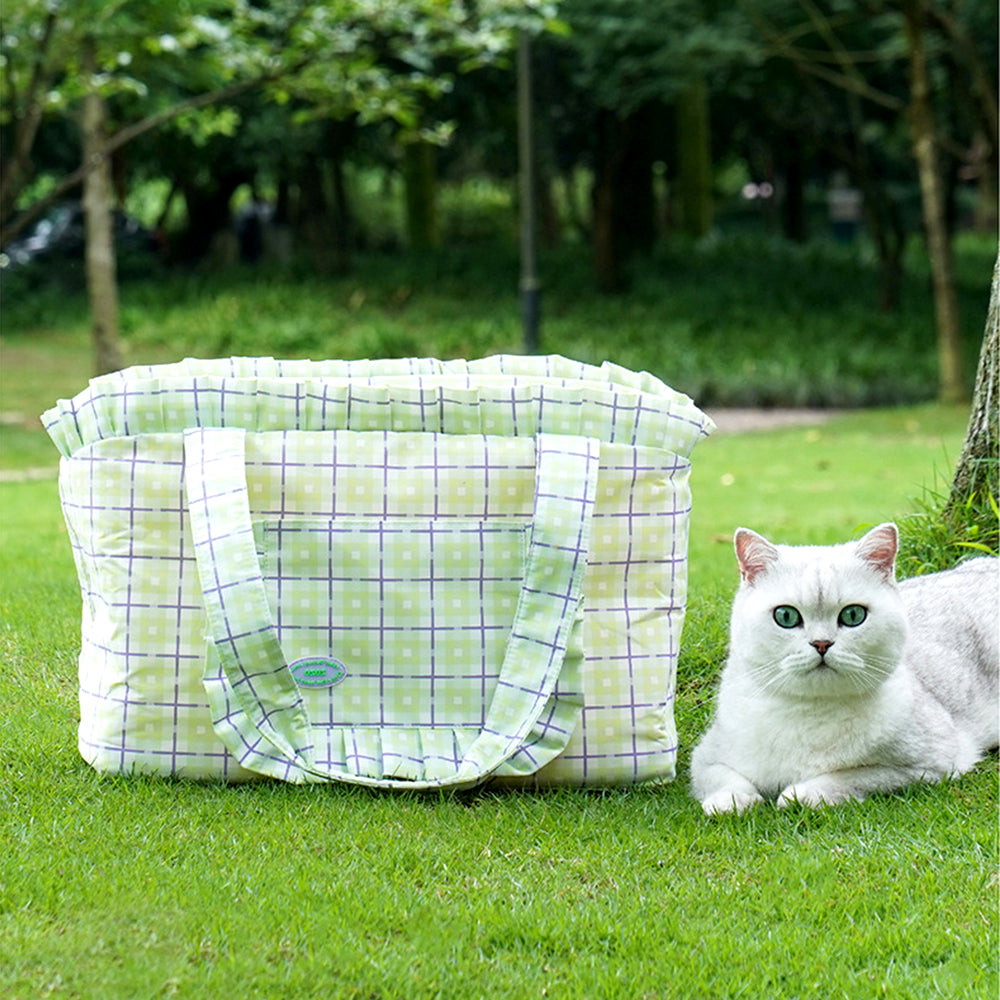 Plaid Pet Travel Tote