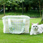 Plaid Pet Travel Tote