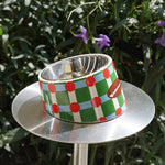 Retro Chic Tilted Stainless Steel Pet Bowl – 15° Angle for Easy Eating