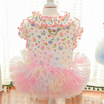 Spring Summer Floral Ruffle Pet Dress