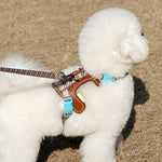 ZalloPaws Leather-Trimmed Anti-Escape Dog Harness & Leash Set