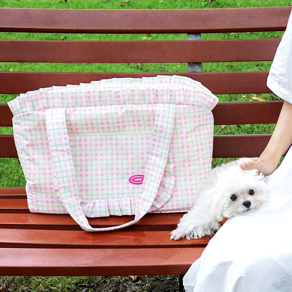 Plaid Pet Travel Tote