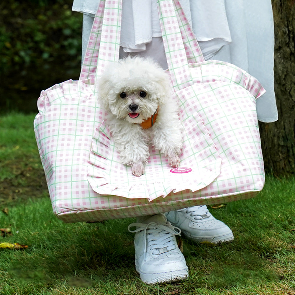 Plaid Pet Travel Tote