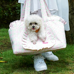 Plaid Pet Travel Tote