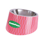 Retro Chic Tilted Stainless Steel Pet Bowl – 15° Angle for Easy Eating