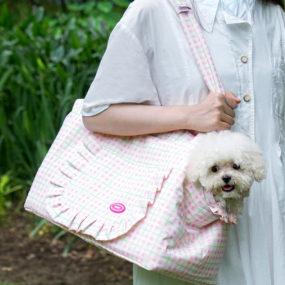 Plaid Pet Travel Tote