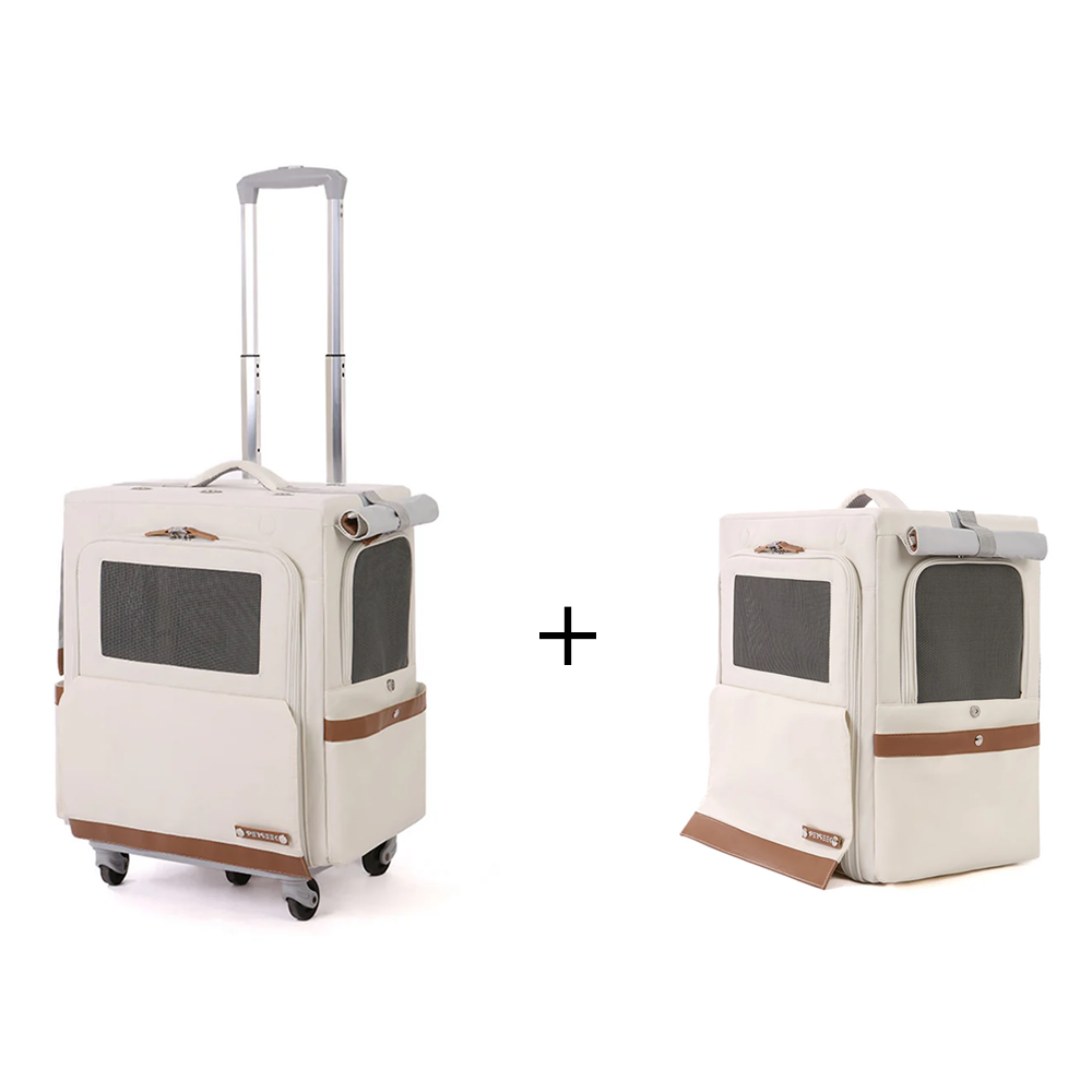 Large Oxford Fabric Pet Backpack & Trolley Case_07