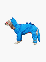 Blue Dinosaur Raincoat With Cover Tail – Raincoat For Dog