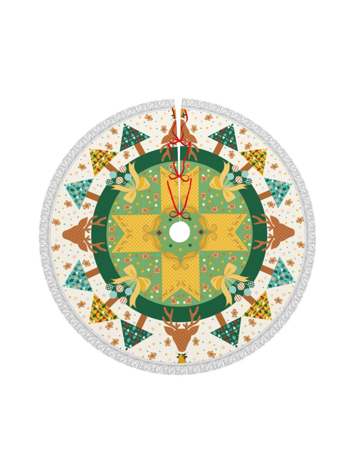 【Christmas Tree Skirt】Holiday Harmony