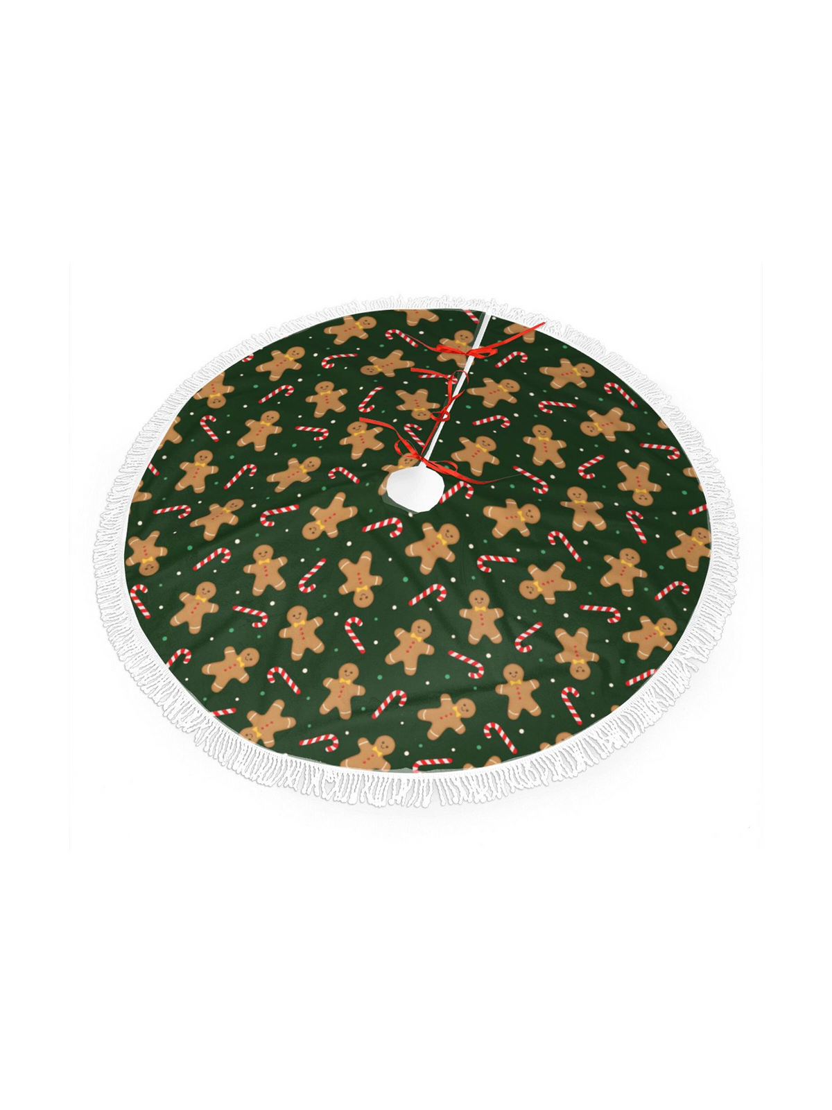 【Christmas Tree Skirt】Green Sugar Cookie Man