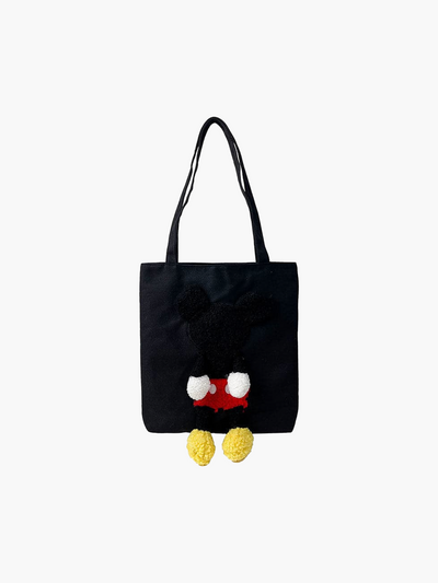 Cartoon Canvas Pet Handbag - Black