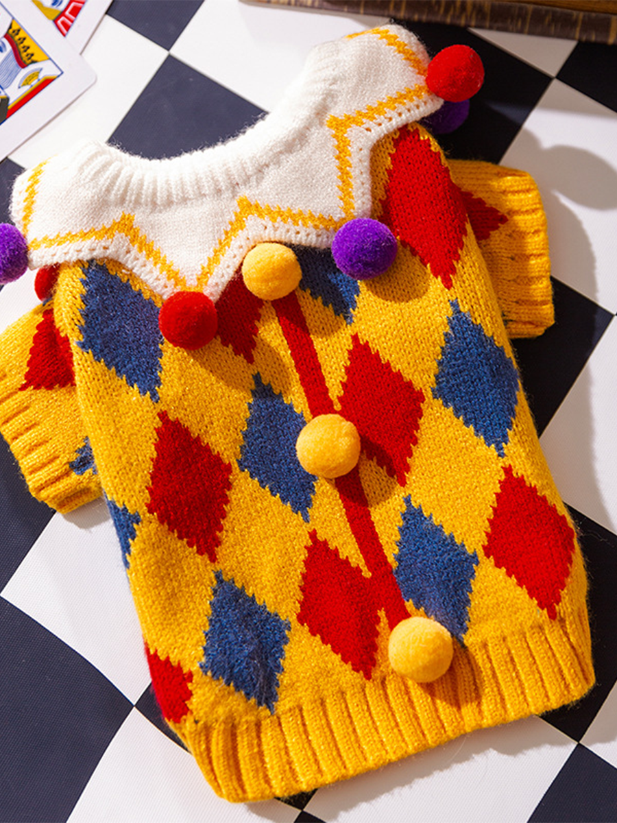 Clown Costume Pet Sweater