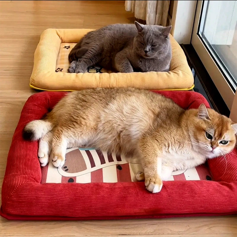 ZalloPaws Summer Cartoon Pet Cooling Bed
