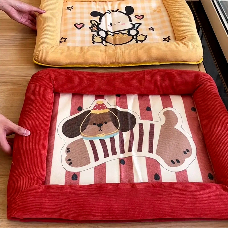 ZalloPaws Summer Cartoon Pet Cooling Bed
