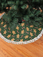 【Christmas Tree Skirt】Green Sugar Cookie Man