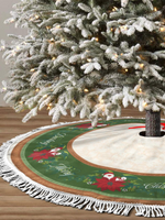 【Christmas Tree Skirt】Festive Bloom