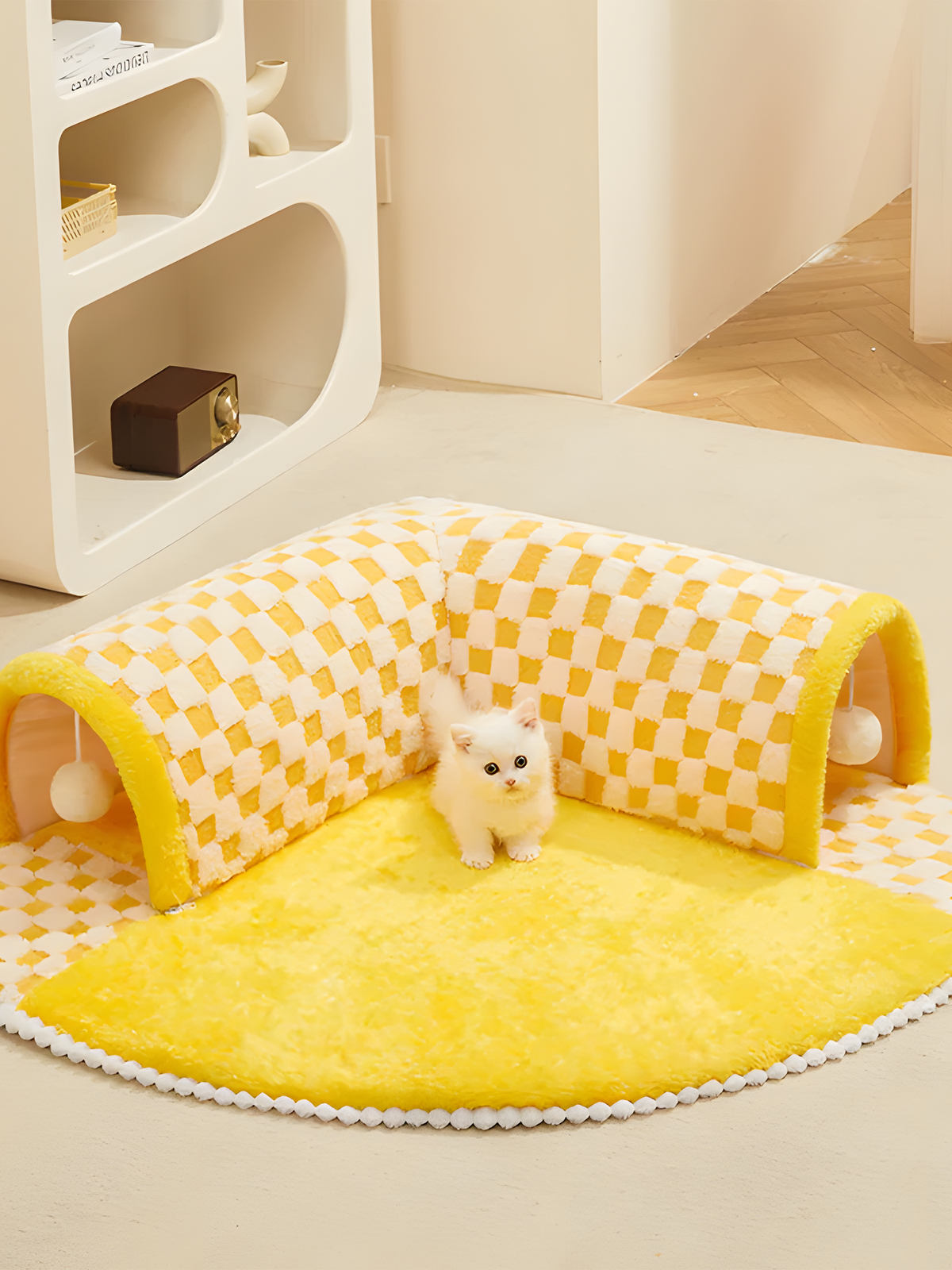 Pet Haven Tunnel Bed - Yellow