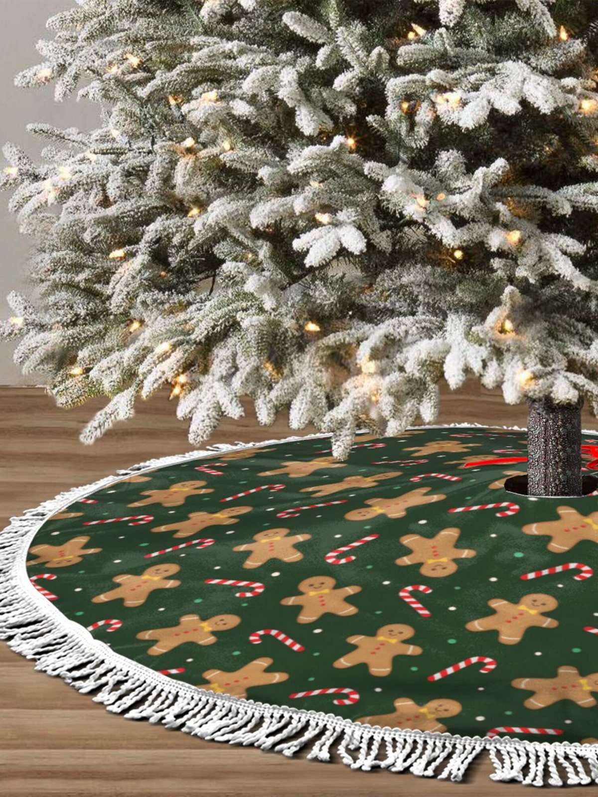 【Christmas Tree Skirt】Green Sugar Cookie Man