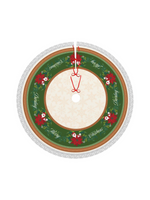 【Christmas Tree Skirt】Festive Bloom