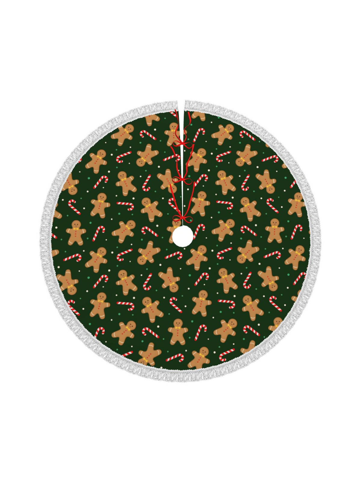 【Christmas Tree Skirt】Green Sugar Cookie Man