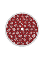 【Christmas Tree Skirt】Plaid Snowfall