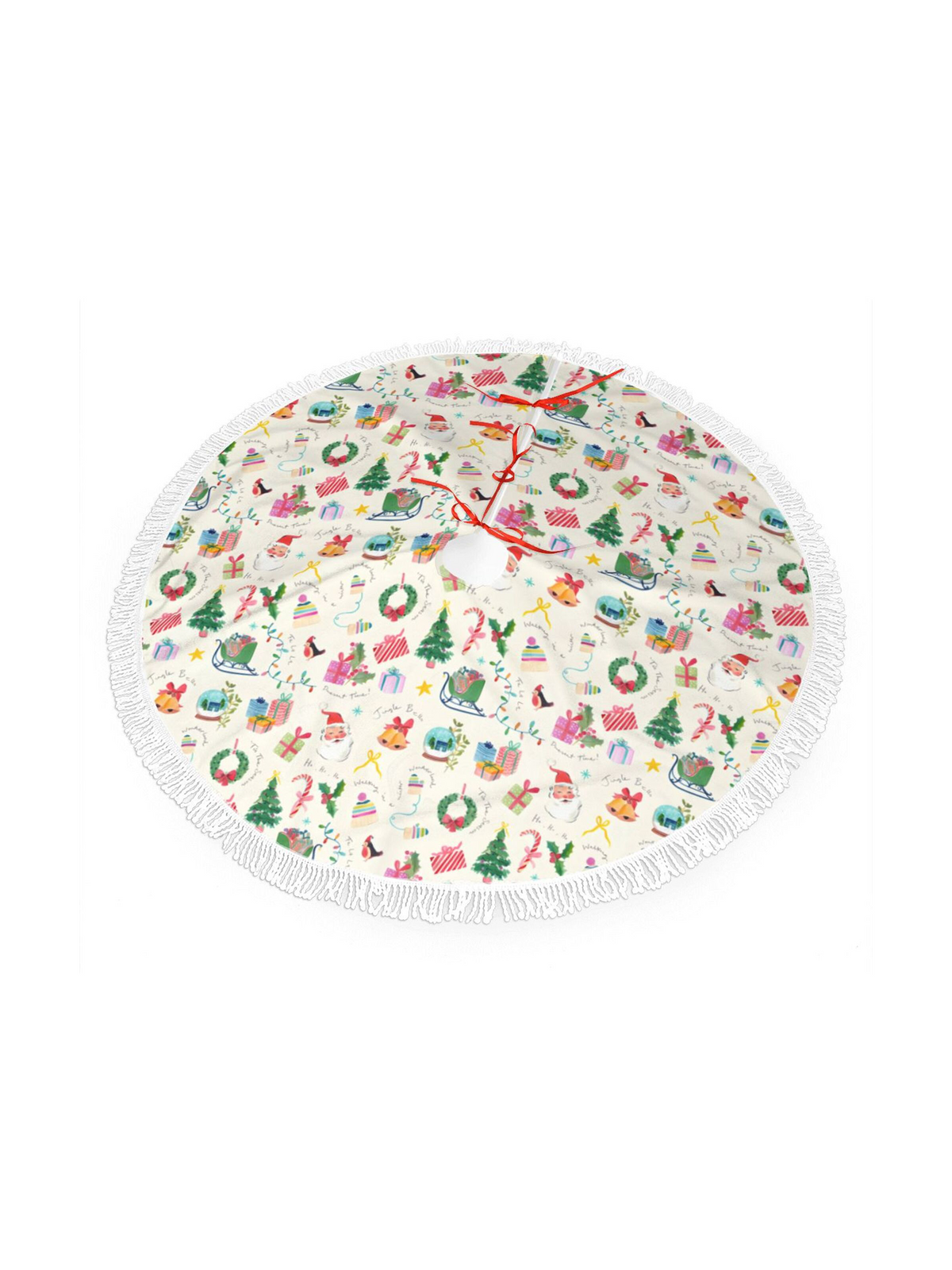 【Christmas Tree Skirt】Frosted Wishes