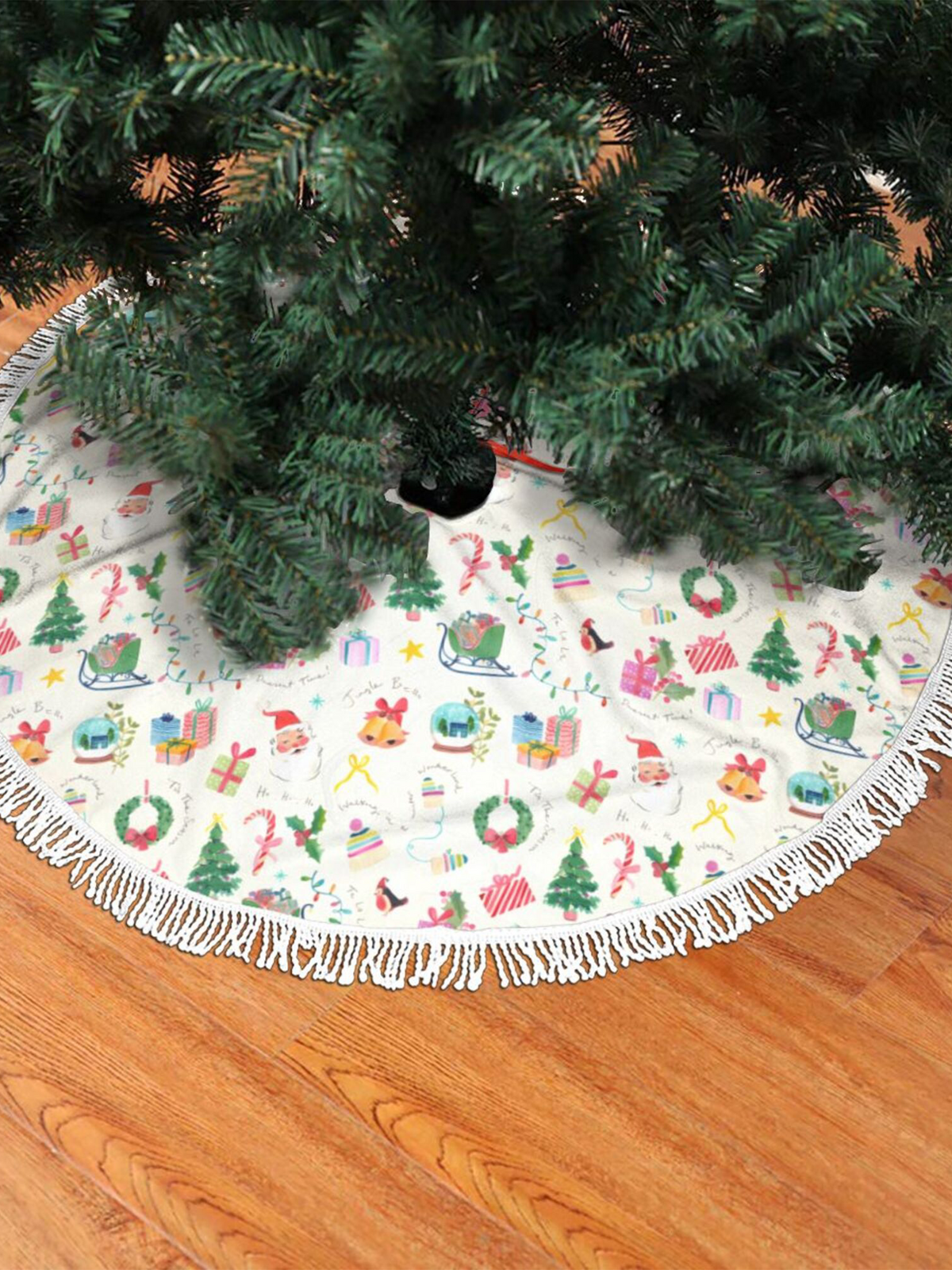 【Christmas Tree Skirt】Frosted Wishes