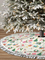 【Christmas Tree Skirt】Frosted Wishes