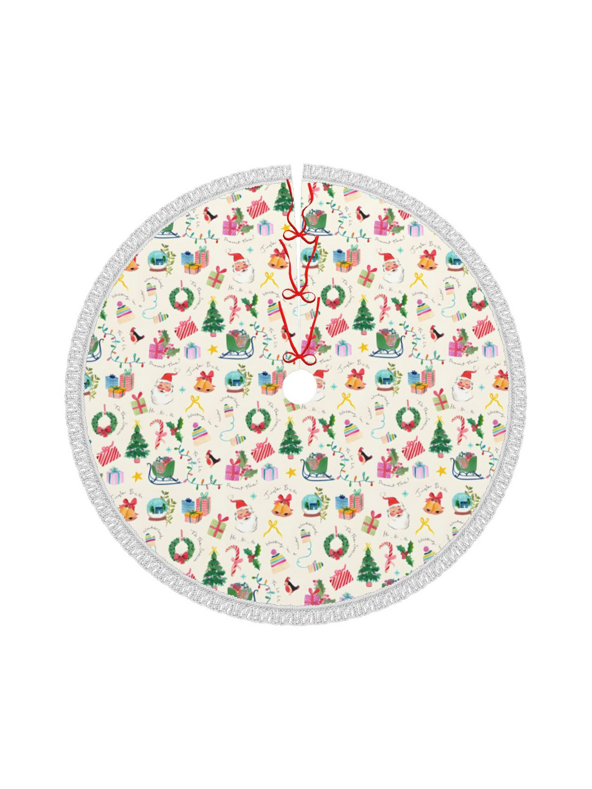 【Christmas Tree Skirt】Frosted Wishes