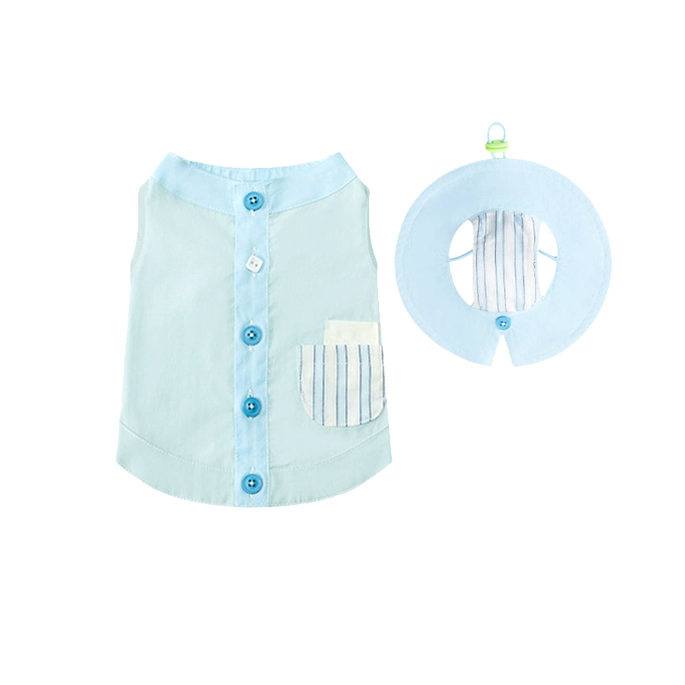 Striped Pet Vest with Bow Pockets