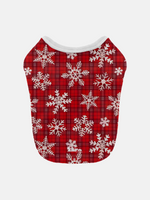 【Pet Vest】Plaid Snowfall