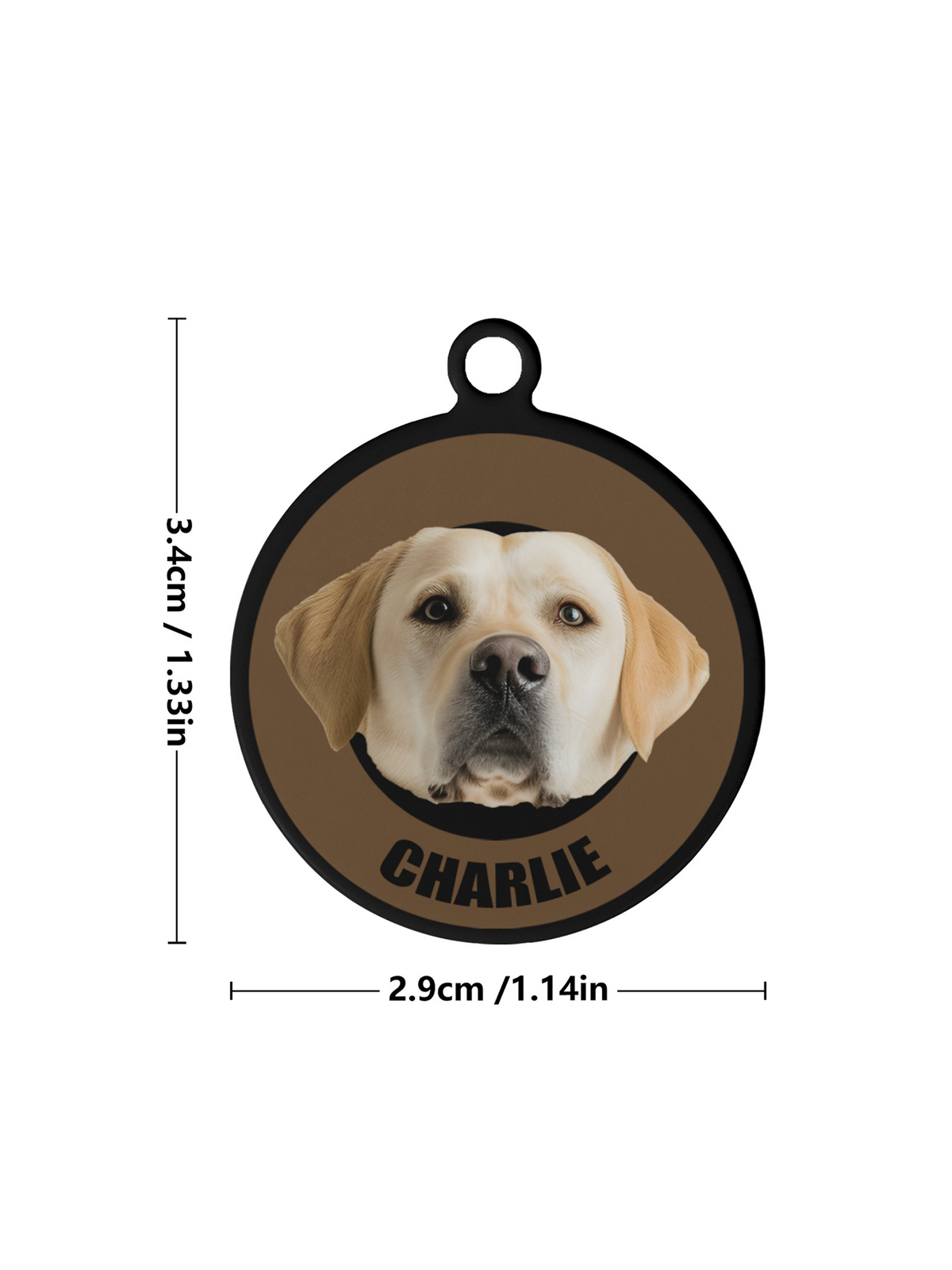 【Custom Pet ID Tag】Black Coffee