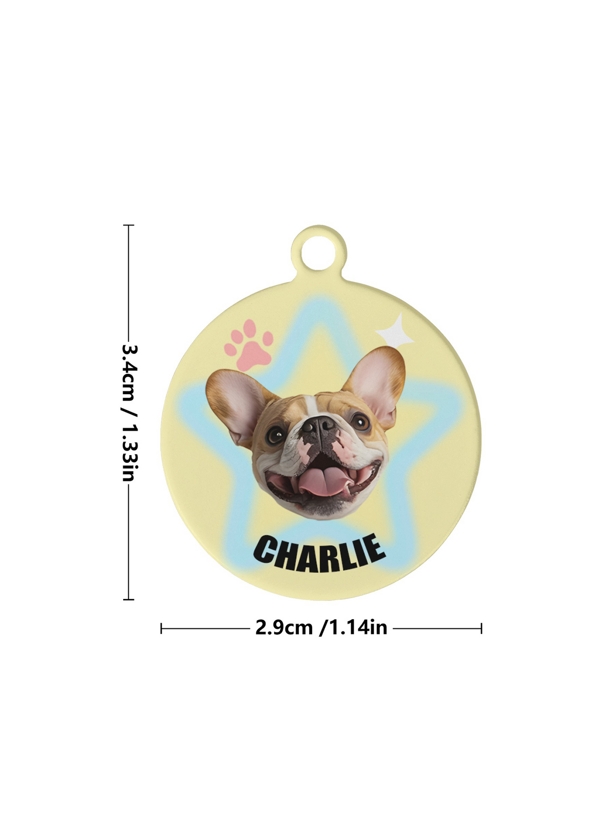 【Custom Pet ID Tag】Star Paws