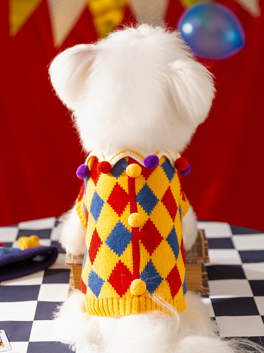 Clown Costume Pet Sweater