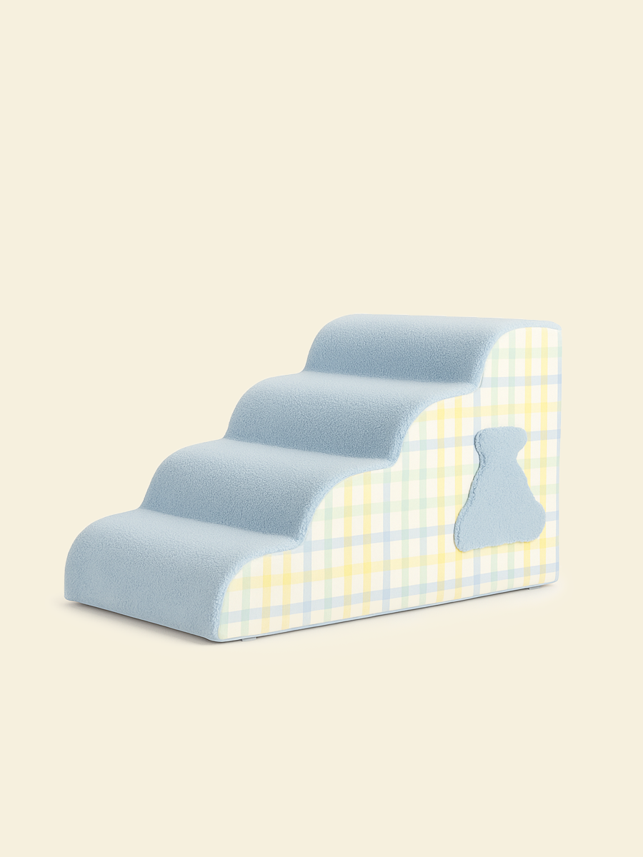 Checkered Cloud Pet Stairs